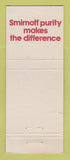 Matchbook Cover - Smirnoff Vodka Liquor