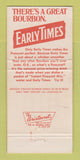 Matchbook Cover - Early Times Whiskey Liquor Pussycat Louisville KY 30 Strike