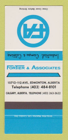 Matchbook Cover - Fortier & Associates Calgary AB Catering SAMPLE 30 Strike