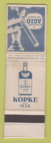 Matchbook Cover - Kopke Liquor Lisbon Agio Cigar WORN