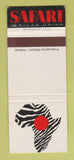 Matchbook Cover - Safari African Drink Liquor WEAR