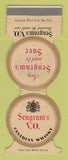 Matchbook Cover - Seagram's VO Liquor Whiskey Jewelite WEAR 30 Strike