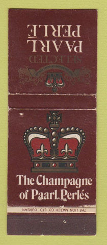 Matchbook Cover - Paarl Perle Liquor South Africa WEAR