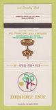 Matchbook Cover - Desert Inn Hotel Casino Las Vegas NV 30 Strike