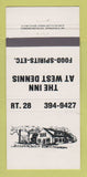 Matchbook Cover - Inn at West Dennis MA 30 Strike