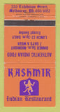 Matchbook Cover - Kashmir Indian Restaurant Melbourne Australia WEAR 30 Strike