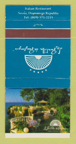 Matchbook Cover - La Puntilla Italian Food Sosua Dominican Republic 30 Strike