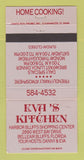 Matchbook Cover - Eva's Kitchen Restaurant Belleair Bluffs FL 30 Strike
