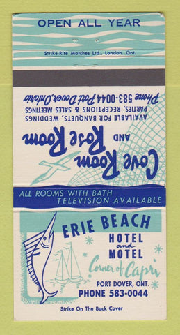 Matchbook Cover - Erie Beach Hotel Port Dover ON Cove Room 30 Strike