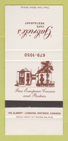 Matchbook Cover - Gabriele's Cafe Restaurant London ON SAMPLE 30 Strike
