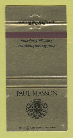 Matchbook Cover - Paul Masson Vineyards Wine Saratoga CA 30 Strike