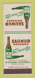 Matchbook Cover - Saumur Mousseux Liquor Maine et Loire France