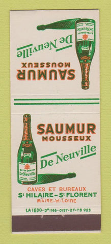 Matchbook Cover - Saumur Mousseux Liquor Maine et Loire France