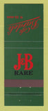 Matchbook Cover - J&B Rare Scotch Whiskey Cafe Bardeli South Africa
