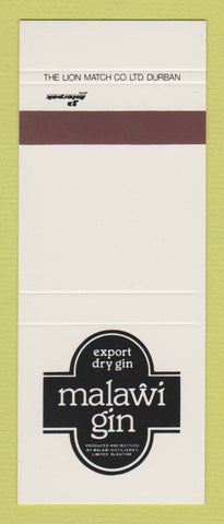 Matchbook Cover - Malawi Gin South Africa SAMPLE