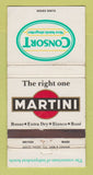Matchbook Cover - Martini Liquor Consort Hotels UK WORN 30 Strike