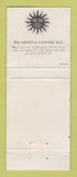 Matchbook Cover - Ricardo White Rum South Africa Liquor POOR