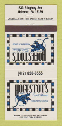 Matchbook Cover - Hoffstot's Cafe Monaco Oakmont PA 30 Strike