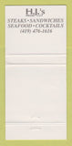 Matchbook Cover - HJ's Prime Cut Restaurant Toledo OH 30 Strike