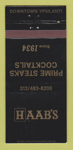 Matchbook Cover - Haab's Restaurant Ypsilanti MI 30 Strike