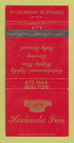 Matchbook Cover - Hacienda Inn Etobicoke ON restaurant WEAR 30 Strike