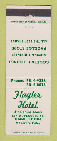 Matchbook Cover - Flagler Hotel Miami FL