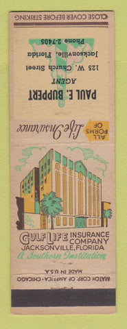 Matchbook Cover - Gulf Life Insurance Paul Buppert Jacksonville FL
