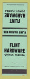 Matchbook Cover - Flint Hardware Quincy FL