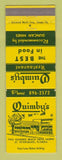 Matchbook Cover - Quimby's Restaurant St Petersburg FL
