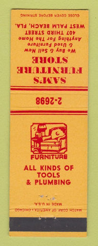 Matchbook Cover - Sam's Furniture Store West Palm Beach FL