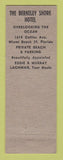Matchbook Cover - Berkeley Shore Hotel Miami Beach FL bellhop