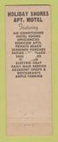 Matchbook Cover - Holiday Shores Apartment Motel St Petersburg FL WEAR