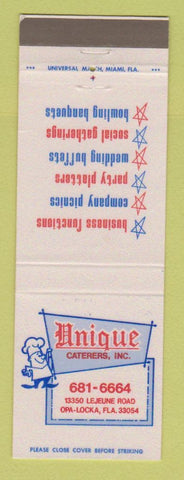 Matchbook Cover - Unique Catering Opa Locka FL