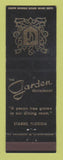Matchbook Cover - Garden Restaurant Starke FL WEAR