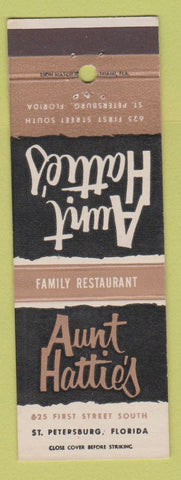 Matchbook Cover - Aunt Hattie's Restaurant St Petersburg FL