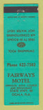 Matchbook Cover - Fairways Motel Ocala FL WEAR