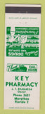 Matchbook Cover - Key Pharmacy Drug Store Marathon FL