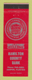 Matchbook Cover - Hamilton County Bank Jasper FL