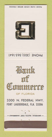 Matchbook Cover - Bank of Commerce Fort Lauderdale FL