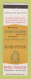 Matchbook Cover - Hotel Syracuse NY Country House