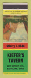 Matchbook Cover - Kiefer's Tavern Cleveland OH