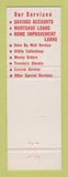 Matchbook Cover - Metropolitan Savings Association Shaker Heights OH