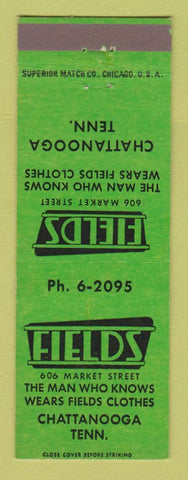 Matchbook Cover - Fields Men's Clothes Chattanooga TN