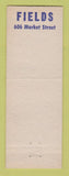 Matchbook Cover - Fields Men's Clothes Chattanooga TN
