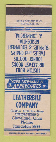Matchbook Cover - Leatherbilt Company Upholstery Cleveland OH