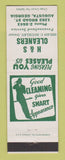 Matchbook Cover - H&S Cleaners Augusta GA