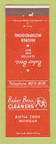 Matchbook Cover - Baker Bros Cleaners Battle Creek MI