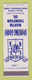Matchbook Cover - Martin Thompson Sporting Goods Chattanooga TN