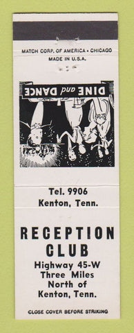 Matchbook Cover - Reception Club Kenton TN