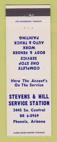 Matchbook Cover - Stevens & Hill Service Auto Body Phoenix AZ